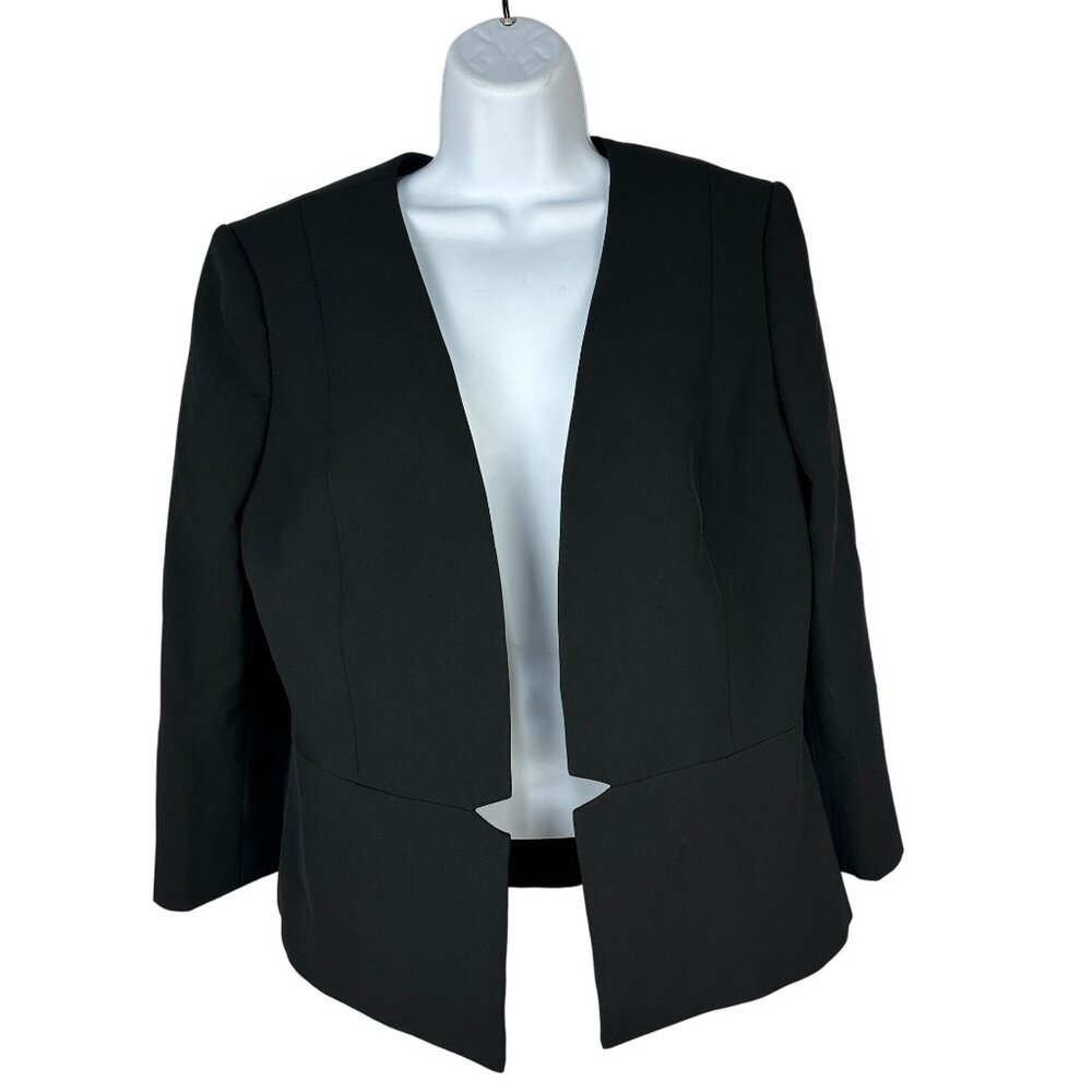 Tahari Arthur S. Levine Black Open-Front Blazer Jacket Size 12